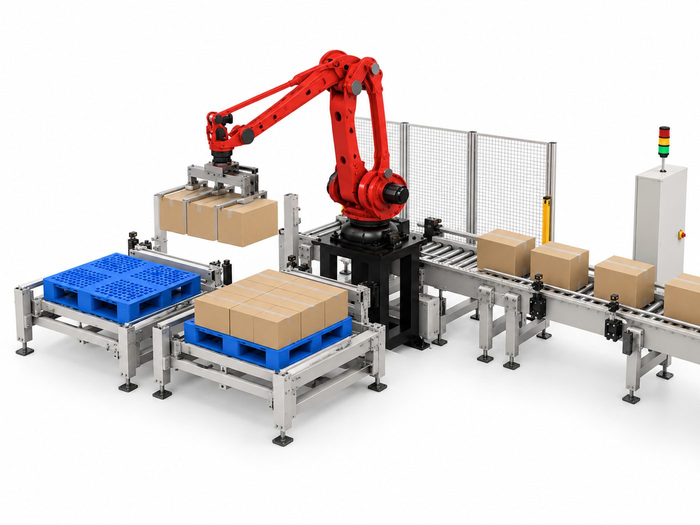 Pallettizzatore robotizzato a file